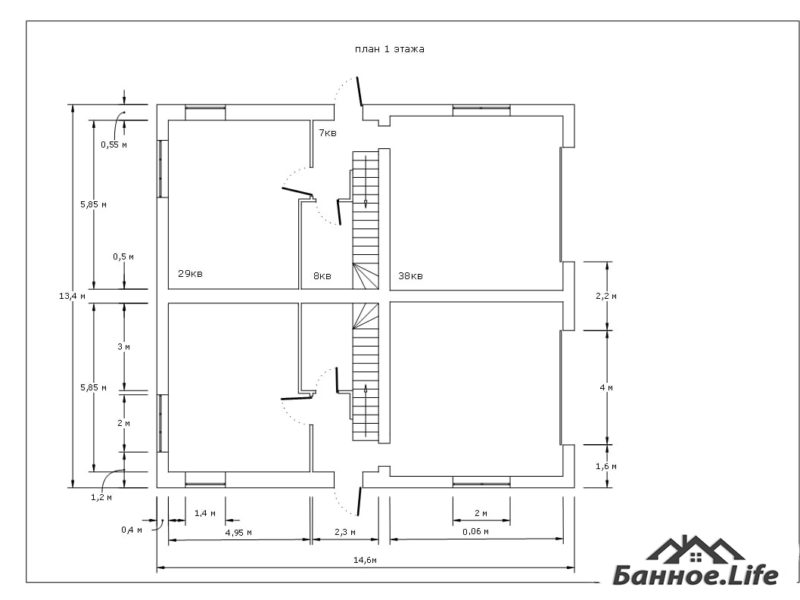 Дуплексы 135 м² в селе Красная Башкирия